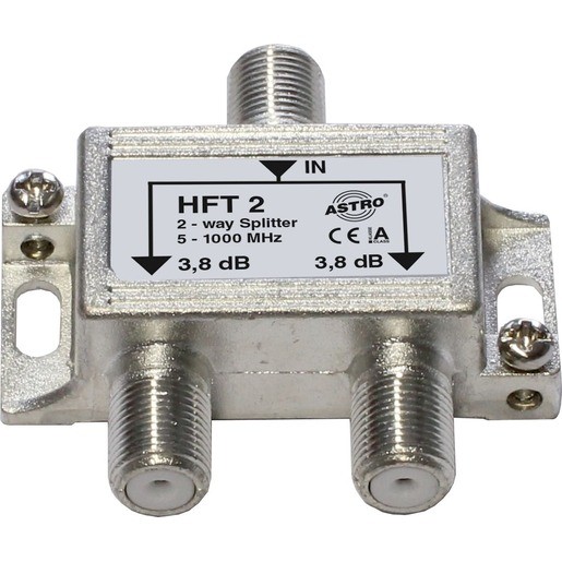 1St. Astro 00408025 Verteiler 2-fach, 5 - 1218 MHz, Verteildämpfung ca. 4 dB HFT 2