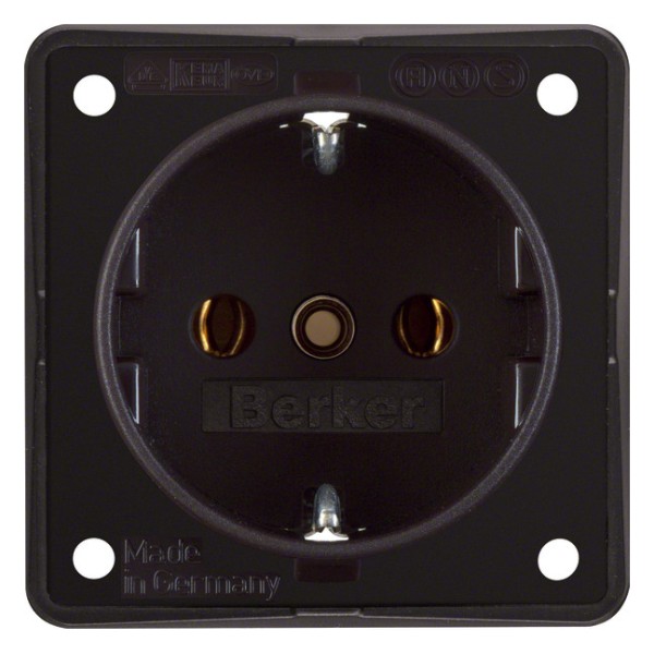 1St. Berker 941852501 Steckdose mit Schraubklemmen Integro Modul-Einsätze braun matt
