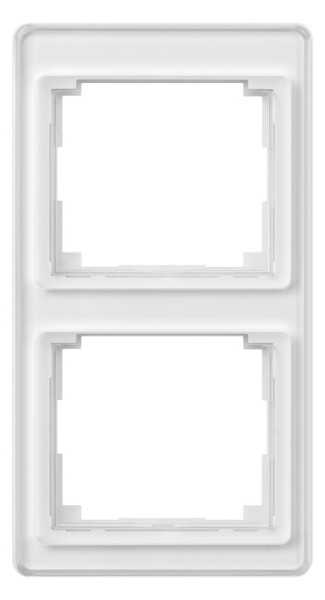 1St. Jung SL582WW Rahmen 2fach aus transparentem Acrylglas farbig hinterlegt, alpinweiß