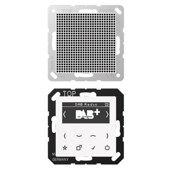 1St. Jung DABA1WW Smart Radio DAB+ Display Set Mono 1 Lautsprecher DAB A1 WW