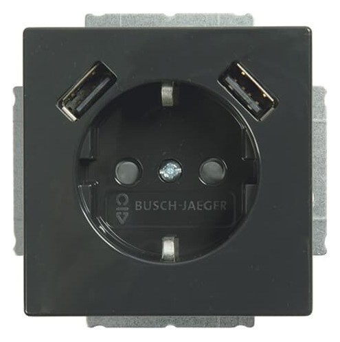 1St. Busch-Jaeger 20 EUCB2USB-81 -/2x USB-Steckdose anthrazit 2CKA002011A6267