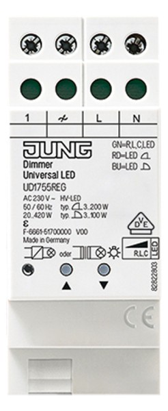 1St. Jung UD1755REG Drehdimmer Universal LED REG Nebenstelleneingang UD 1755 REG