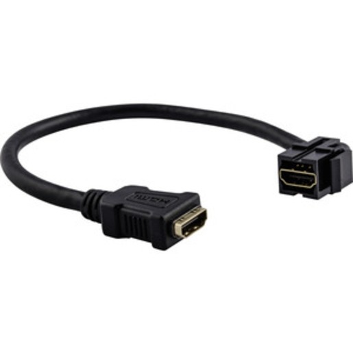 1St. Merten MEG4583-0002 HDMI-Keystone mit Kabelpeitsche, schwarz