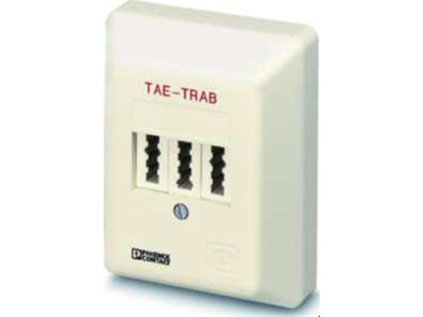 1St. Phoenix Contact TAE-TRAB FM-NFN-AP TAE-Anschlussdose (NFN) auf Putz mit Überspannungsschutz für analoge und digitale Telekommunikationsschnittste